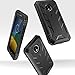 Poetic Revolution Moto G5 Case with Hybrid Heavy Duty Protection and Built-in Screen Protector for Motorola Moto G5 (2017) Black