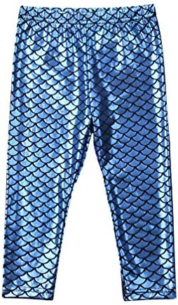 Kids Baby Girls Mermaid Fish Stretch Long Leggings Tight Pants