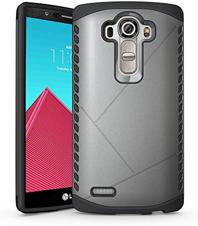 LG G4 Case, MoboZx [Premium Texture] Dual-Layer [Hard PC + Flexible TPU] Protective Slim Heavy-Duty Grippery Scratch Resistant Shock-Absorbent Bumper For LG G4 (Gray)