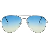 The Fresh Classic Metal Frame Oceanic Color Lens Aviator Sunglasses Gift Box