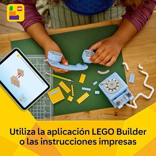 Creator 3 en 1 Teléfono Retro de Juguete con Dial Giratorio - Se Transforma en Teléfono de los 80 o 2 Móviles de los 2000 - Regalo para Niñas y Niños de 8+ Años - Decoración de Estantería 31174