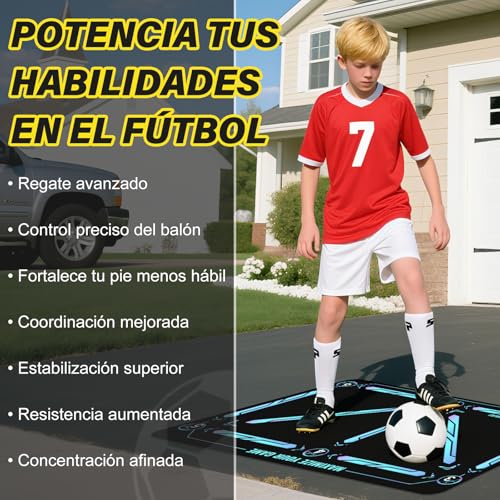 Training Mat Football Kit 60 x 90 cm with Training Videos and Non-Slip Socks Football Mat Professional Training – Children Mat Treino Futebol