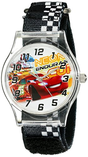 Disney Kids' W001709 Cars Analog Black Watch
