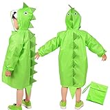 Rainbrace Kids Raincoat, Girls Boys Carton Waterproof Hood Rain Jacket Age 4-6