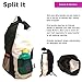 The Split It - Divided Laundry Bag | Whites and Colored Compartments | Thick Shoulder Straps For Extra Support | Two Mesh Pockets For Detergents & Books