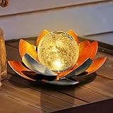 Lotus Solar Lights Outdoor,Solar LED Powered Garden