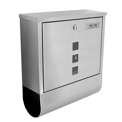 TecTake Edelstahl Briefkasten - Diverse Modelle - (Typ 4 | Nr. 400612)