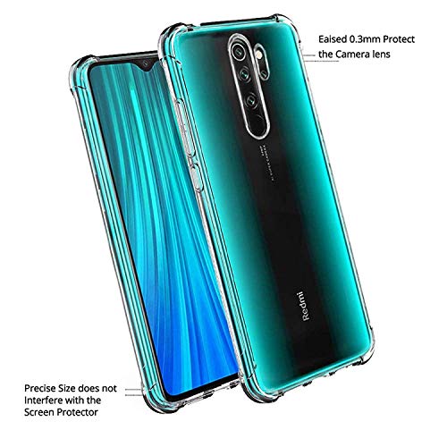 Tarkan Shock Proof Protective Soft Back Case Cover for Redmi Note 8 Pro (Transparent) [Bumper Corners with Air Cushion T