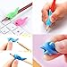 Leyaron 30 Pcs Silicone Pencil Grips Ergonomic Writing Aid, Right Handed Pen Training Grip Holder for Kids, Students and Adults, Assorted Colors