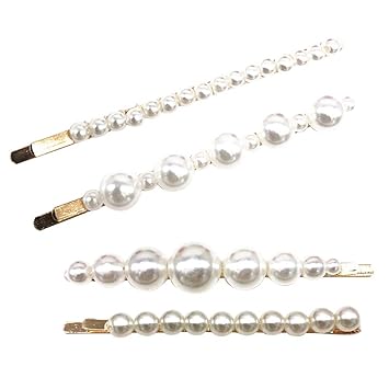 Buy 4 Pcs Pearl Hairpin Hair Clip Short Barrettes Bobby Pin For