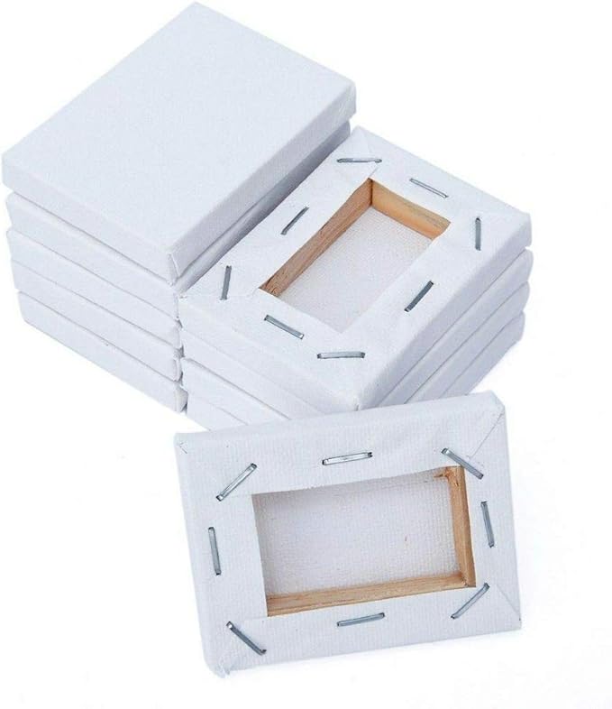 N/A 10Pack Mini Canvas Panel, 5x7cm Stretched Canvas Boards, Square