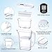 JETERY 8-Cup Water Filter Pitcher, Long-Lasting Fast Filtration(200 Gallon) Patented ACF Military Technology, Cool Water Purifier Pitcher