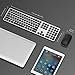 Rechargeable Wireless Keyboard Mouse, Jelly Comb KM034 Aluminium Alloy 2.4GHz Full Size Wireless Keyboard and Mouse Combo for Windows, Laptop, Notebook, PC, Desktop, Computer (Black and Silver)