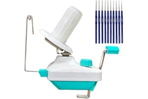 KNEWMART Yarn Ball Winder, Weaving Ball WinderNeedle Craft Yarn Ball Winder, Easy to Set Up and Use,Sturdy with, Including 10 Sizes Crochet Hooks Set