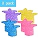 HUABEI 8 Pack Disposable Kids Rain Poncho,Packable Rain Coat with Drawstring Hood,Pack for Emergency - Lightweight, Super Waterproof for Camping Hiking Disney Traveling Fishing Outdoor-Assorted Colors