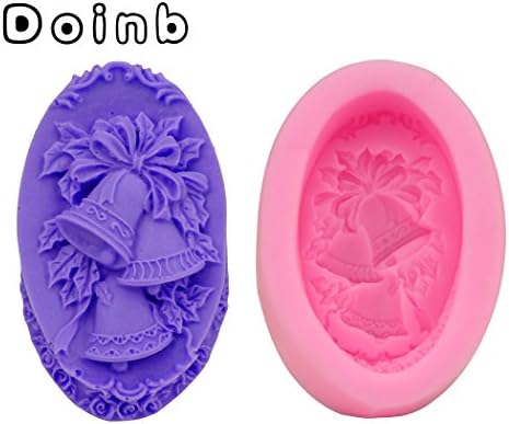 Doinb Christmas Jingle Bells FDA Silicone Fondant Molds Outer Size 8.4x6x2.8cm GJM-1682