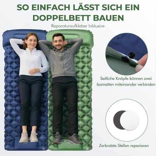 Selbstauflschlafendes Camping-Lagerkissen 195x60cm,Trekking-Matratze