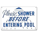 Poolmaster 40320 Please Shower Sign for Residential or Commercial Pools