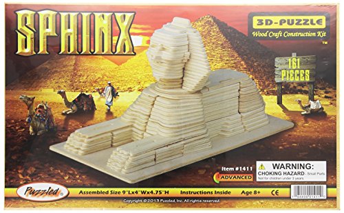 Puzzled, Inc. 3D Natural Wood Puzzle - Sphinx