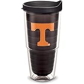 Tervis Made in USA Double Walled University of Tennessee Volunteers Insulated Tumbler Cup Keeps Drinks Cold & Hot, 24oz, Primary Logo - Quartz