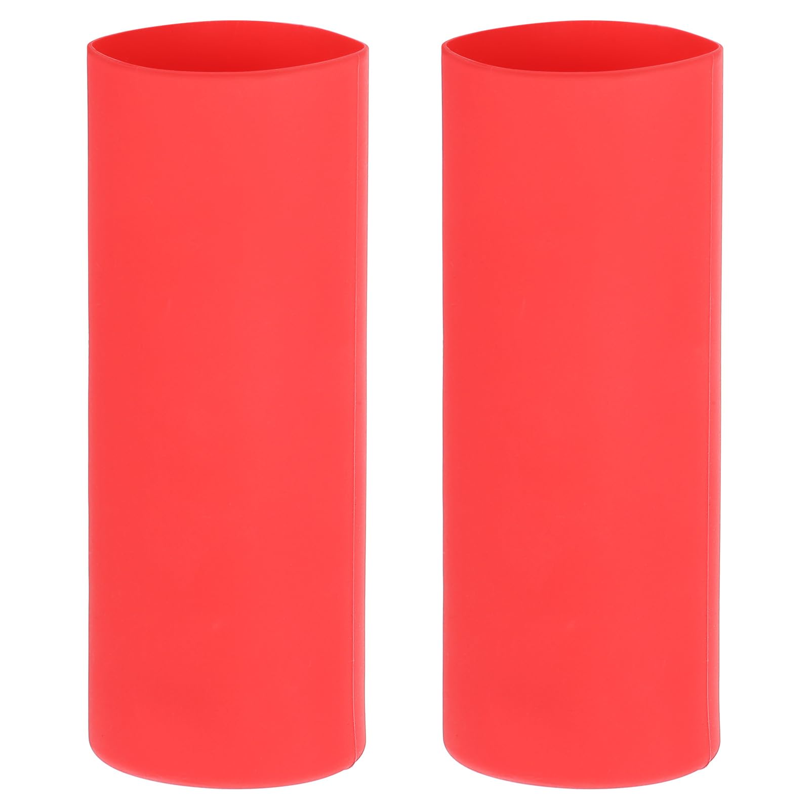 PATIKIL Silicone Sublimation Tumblers Sleeve, 2 Pcs Heat Resistant Seamless Tumblers Wrap for 20 Oz Skinny Sublimation Blank Cups, Red