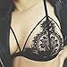 haoricu Women Bra, 2017 Women Hollow Translucent Underwear Black Lace Strap Lingerie Bra Tops Bustier (4XL, Black)