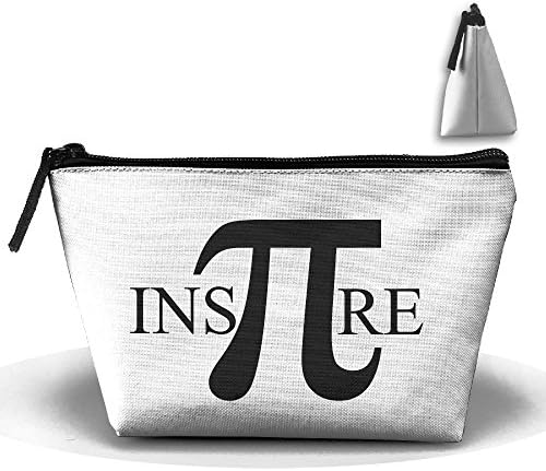 Trapezoidal Bag Makeup Bag Math Pi Storage Portable Travel Wash Tote Zipper Wallet Handbag Carry Case