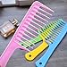 4 Pieces 9 1/2 Inches Anti Static Large Tooth Detangle Comb, Wide Tooth Hair Comb Salon Shampoo Comb for Long Hair and Curly Hair (Multi Color 1)