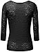 FPT Womens 3/4 Sleeve Lace Scoopneck Top (S-3XL)