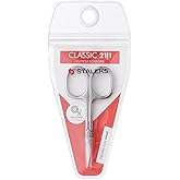 STALEKS Classic 21 Cuticle Scissors, 23 mm Curved Blades, Short Handles | Home manicure cuticle scissors with thin, narrowed curved blades with a 23 mm working part; short straight handles for
