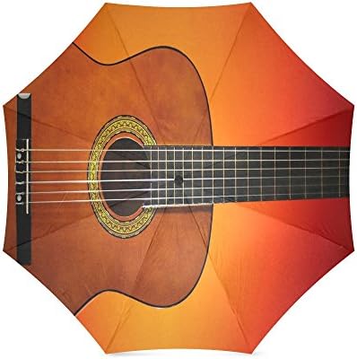 Valentine's Day Gifts Presents Guitar Folding Portable Outdoor Rain/Sun Umbrella Beach Travel Shade Sunscreen For Women/Men