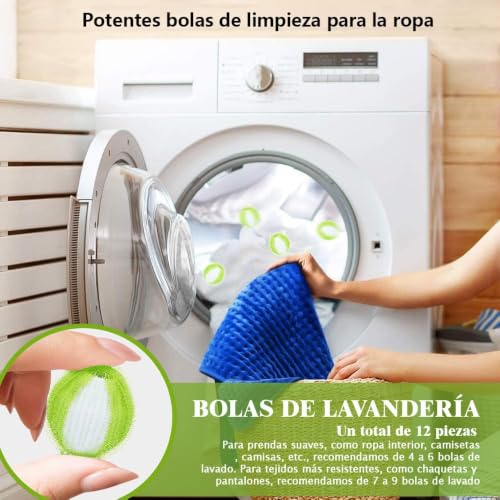 12 Pcs Washing Machine Hair Catcher, Balls for Washing Machine, Balls for Washing Machine, Reusable Removes Pet Hairs, Collects Lint Washing Machine Ball, Remove Pet Hair (Colour 25111915)