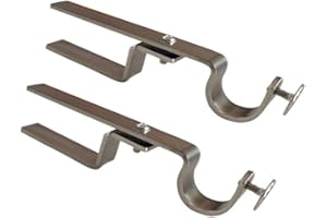 THE NONO BRACKET COMPANY NONO Bracket Mini - Inside Mounted Blinds Curtain Rod Bracket Attachment for Mini Blinds (Satin Nickel)