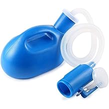Women Men's Potty Portable Pee Bottle 2000 ML for Hospital Home Camping Car Travel, Contains Cleaning Brush(Blue)
