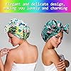 2 Pieces Shower Caps Waterproof Bowknot Bathing Caps Reusable Shower Hats Multi-functional Shower Hair Caps for Women…