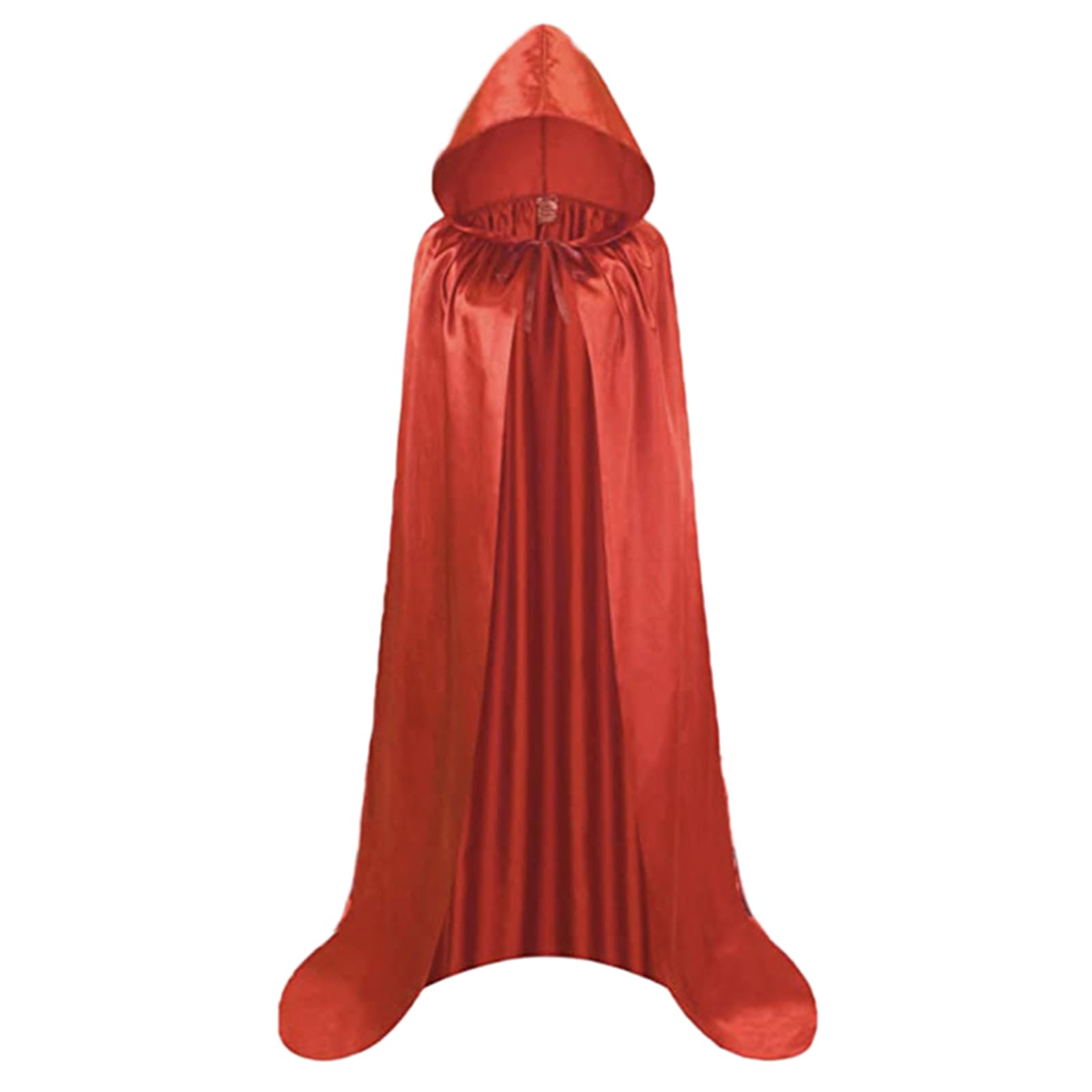 Tonone Cloak with Hood, Unisex Halloween Costume Cape Full Length Hooded Cape for Devil Witch Wizard Halloween Christmas Cosplay, Red,M