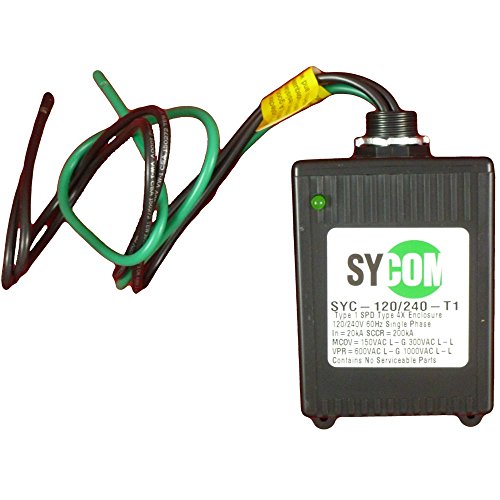 Sycom SYC-120/240-T1 120/240 Single Phase Hardwire Surge Protector