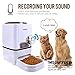 Iseebiz Automatic Pet Feeder, Cat Dog Food Dispenser 6 Liter Hopper with Voice Recorder, Timer Programmable, Portion Control, Food Dispense Remind, IR Detect, 4 Meals a Day for Medium Large Cats Dogs