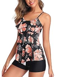 Holipick Women Floral Plus Size Tankini Swimsuits With Boy Shorts Tummy  Control Two Piece Bathing Suits Ruffle Swim Tank Top Swimwear 22W on  Galleon Philippines