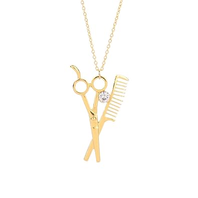 Gold Or Silver Scissor Comb Hair Stylist Earrings Jewellery