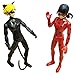 MALUNGMA Ladybug Action Figure 6Pcs Miraculous Tikki Noir Cat Plagg Adrien Action Figures Toy Set Minifigures Kid's Gift Children Game