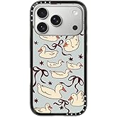 CASETiFY Compact iPhone 17 Pro Case [Slim and Sleek/Compatible with Magsafe / 4 ft. 2X Military Grade Drop Protection] - Ducks and Bows - Clear Black