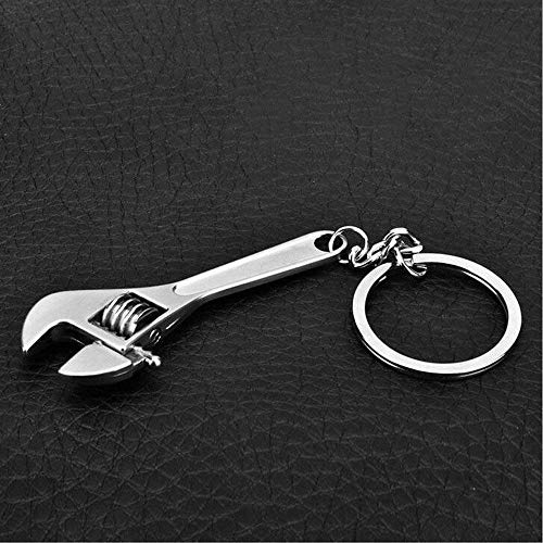 Ispeedytech 5 Auto Part Model Metal Keychain/Key Ring/Holder Set- Wheel Rim Tyre,Spinning Turbo, Six Speed Manual Transmission Shift, NOS Mini Nitrous Oxide Bottle, Wrench Keychain