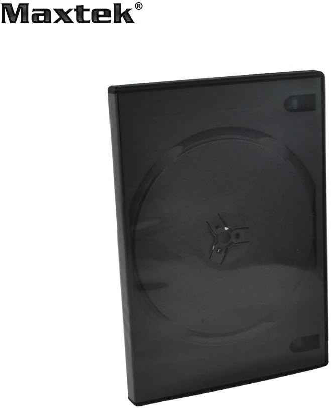 Maxtek 14mm Black Standard Double Capacity DVD Case and Outter Clear Sleeve, 25 Pieces Pack: Home Audio & Theater