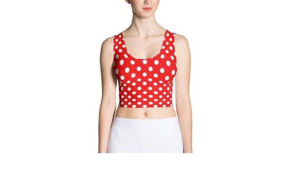 Red Polka Dot Tank Crop Top At Amazon Women S Clothing Store