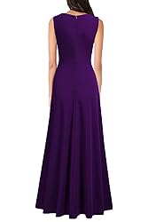 MUSHARE Women's V Neck Sleeveless Split Formal