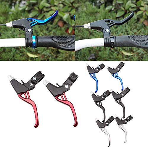 Maserfaliw Bike Brakes,2Pcs Mountain Bike V Brakes Set Replacement Fit for Most Bicycle, Folding Cycling Bicycle Brake Handle Lever Caliper Gear Tools Black Red