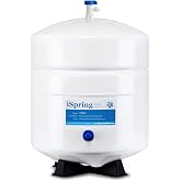 iSpring T32M Pressurized Water Storage Tank with Ball Valve for Reverse Osmosis RO Systems, 4 Gallon, 1/4" Tank Valve Included, White