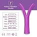 Louviva Multi-Function Vibrating Vibrator - G-spot Vaginal Clitoris Nipples Stimulation Dildo Massager - Rechargeable Waterproof Silicone Adult Sex Toys (Purple)