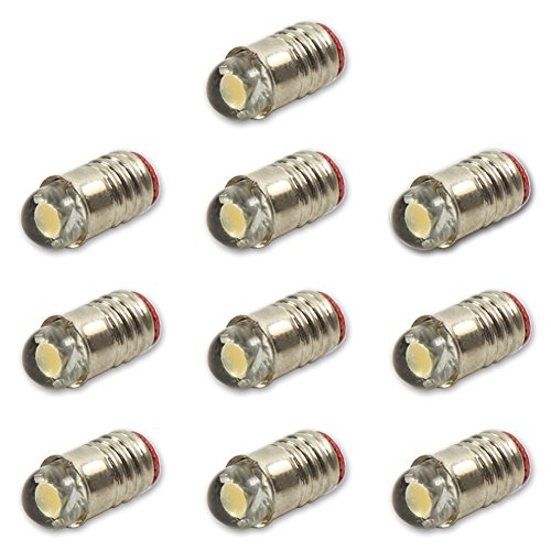 Evemodel 10 STK. warmweiss/weià LED 12V-14V Leuchtmittel für Fassung E5 E5.5 H0 Bulb (warm weiÃ)